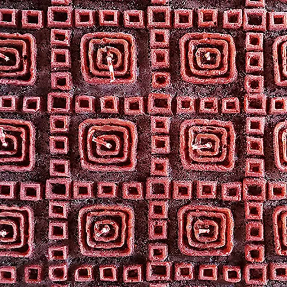 Duftende brunt vokslys med 25 væger lavet i Italien - Piura Viadurini