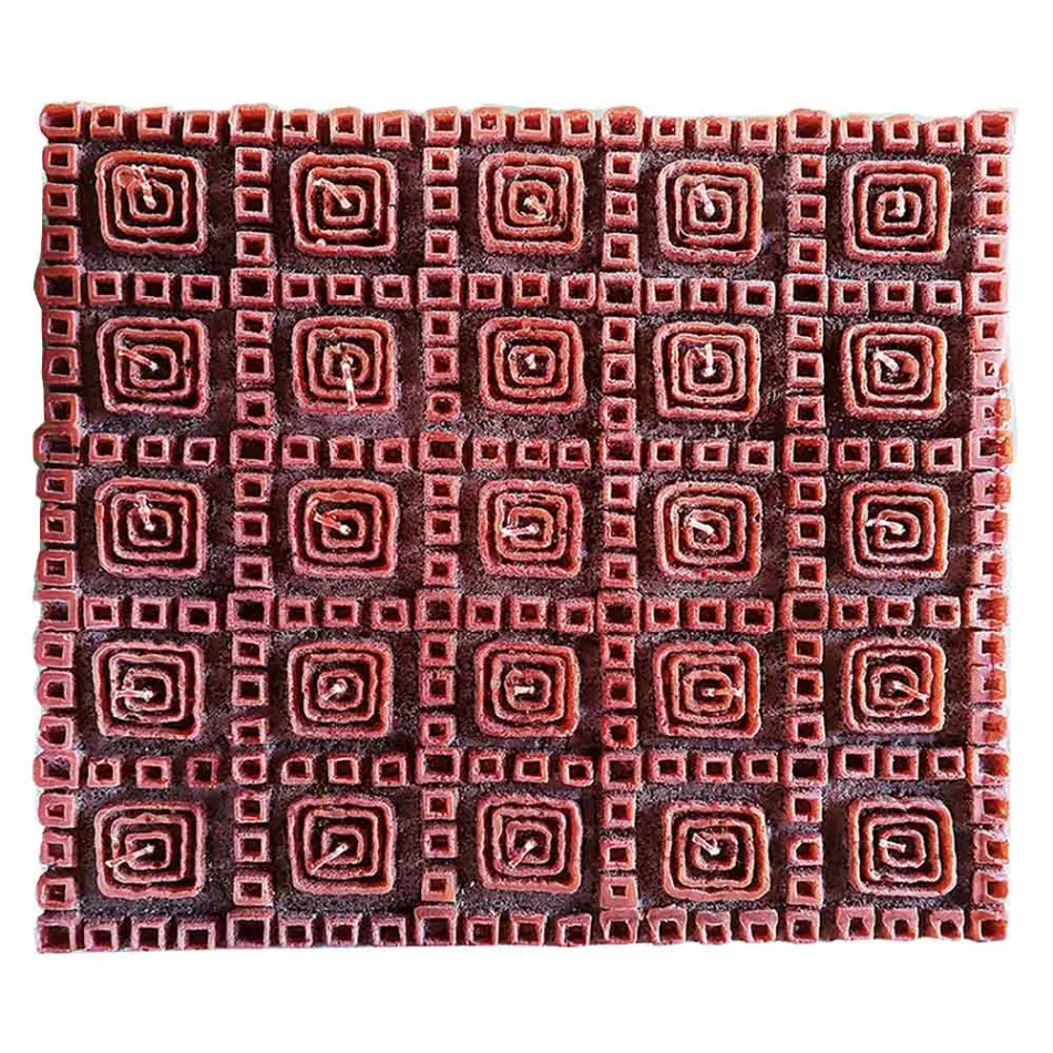 Duftende brunt vokslys med 25 væger lavet i Italien - Piura Viadurini