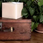 Håndlavet moderne voks firkantet lys lavet i Italien - Mondeo Viadurini