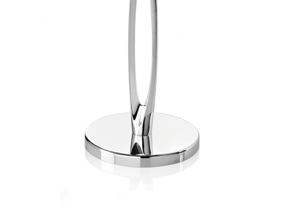 Luksus Design Silver Metal 3 Armed Candelabra - Laoconte Viadurini