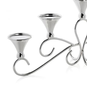 5 væbnet lysekrone i sølvmetal luksus italiensk design - Peleo