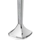 Luksus 3 -rækket lysekrone i sølvmetal med glitter - Sbrillo Viadurini