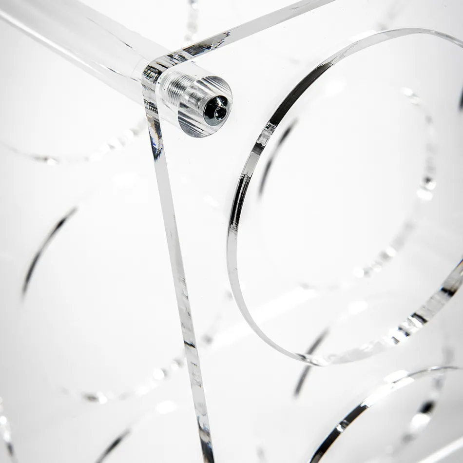 Gennemsigtig plexiglas flaskeholder lavet i Italien - Whines Viadurini