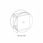 Barvogn i ekstra klart glas med hjul og udtrækkelig bakke - Pigolo Viadurini