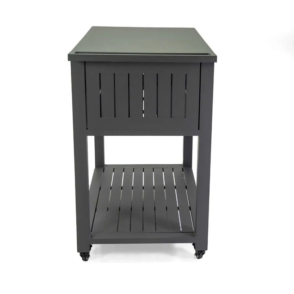 Udendørs vogn i malet aluminium med forskellige overflader - Hotel Viadurini