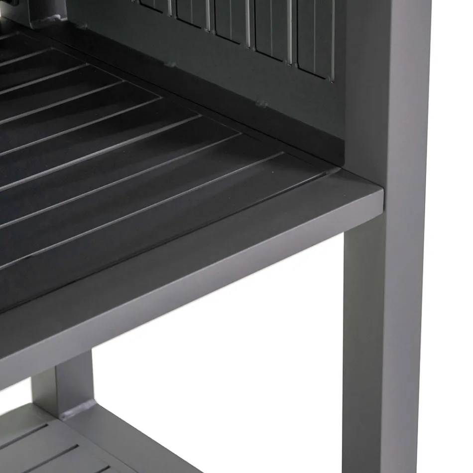 Udendørs vogn i malet aluminium med forskellige overflader - Hotel Viadurini