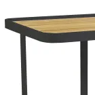 Aluminiumsvogn i forskellige udførelser med hjul og teaktræsplade - Telt Viadurini