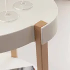 Vogn i naturbøg og hvid polypropylen med Pineto-hjul Viadurini