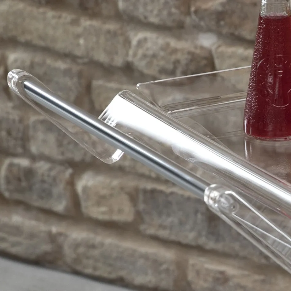 Foldevogn i gennemsigtig akrylkrystal 2 bakker - Aristocles Viadurini