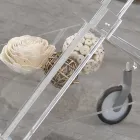 Foldevogn i gennemsigtig akrylkrystal 2 bakker - Aristocles Viadurini