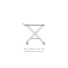 Foldevogn i gennemsigtig akrylkrystal 2 bakker - Aristocles Viadurini