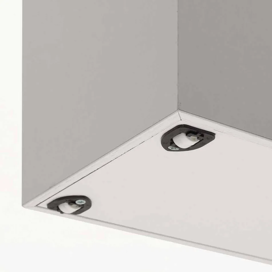 Forlængervogn i Columbus åben porøs hvid melamin Viadurini