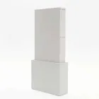 Forlængervogn i Columbus åben porøs hvid melamin Viadurini