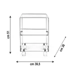 Objektvogn med plexiglashjul lavet i Italien - Rudolf Viadurini