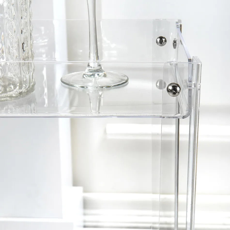 Transparent plexiglas madvogn lavet i Italien - Galatius Viadurini