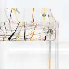 Madvogn i gennemsigtigt plexiglas Fremstillet i Italien - Galatius Viadurini