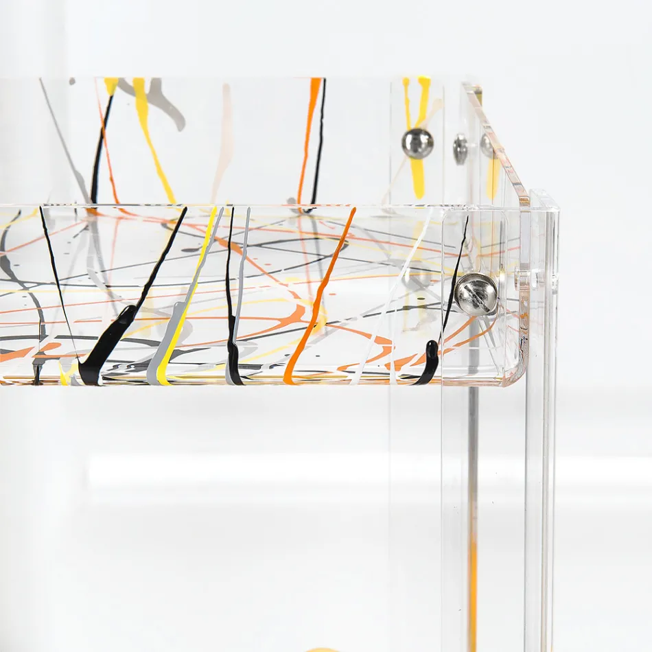 Madvogn i gennemsigtigt plexiglas Fremstillet i Italien - Galatius Viadurini