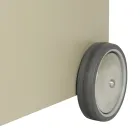 Metal trævogn med hylde og 4 hjul Made in Italy - Geco Viadurini