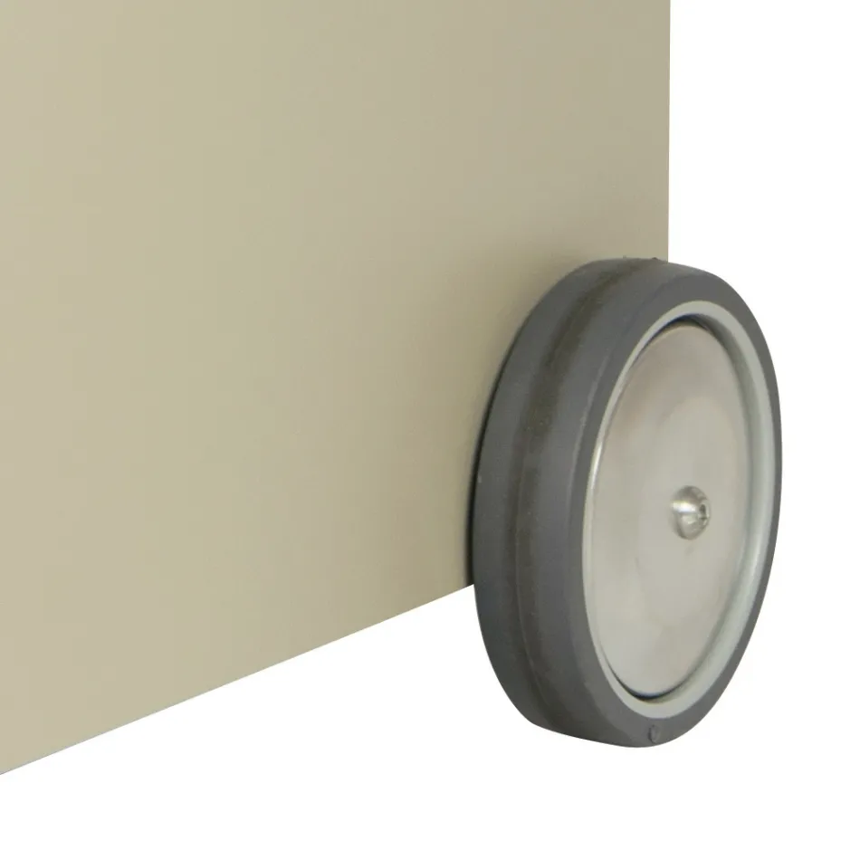 Metal trævogn med hylde og 4 hjul Made in Italy - Geco Viadurini