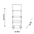 Plexiglas køkkenopbevaringsvogn lavet i Italien - Ercolano Viadurini