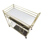 Madvogn med jernstruktur og spejlede toppe - Mink Viadurini