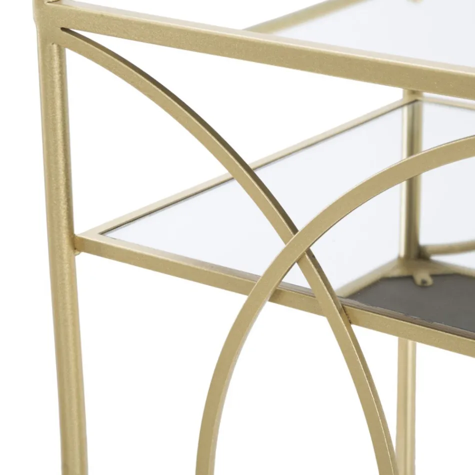 Madvogn med jernstruktur og spejlede toppe - Mink Viadurini