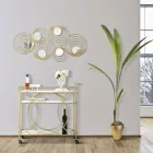 Madvogn med jernstruktur og spejlede toppe - Mink Viadurini