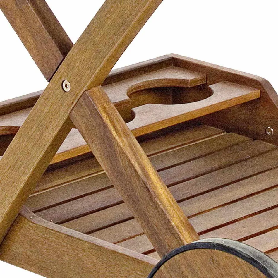 Havemadvogn i Design Acacia Wood - Roxen Viadurini