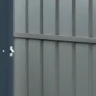 Antracit plader skråtstillet haveskur med hængslet dør - Cucciolo Viadurini