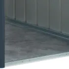 Antracit plader skråtstillet haveskur med hængslet dør - Cucciolo Viadurini