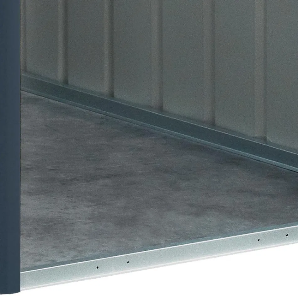 Antracit plader skråtstillet haveskur med hængslet dør - Cucciolo Viadurini