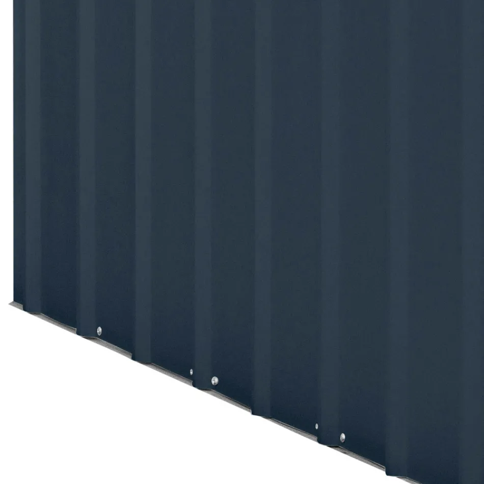 Antracit plader skråtstillet haveskur med hængslet dør - Cucciolo Viadurini