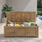 Havekiste lavet af naturlig teak - skind Viadurini