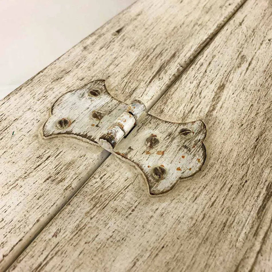 Bryst håndlavet i massivt træ med guldprofiler fremstillet i Italien - Caio Viadurini