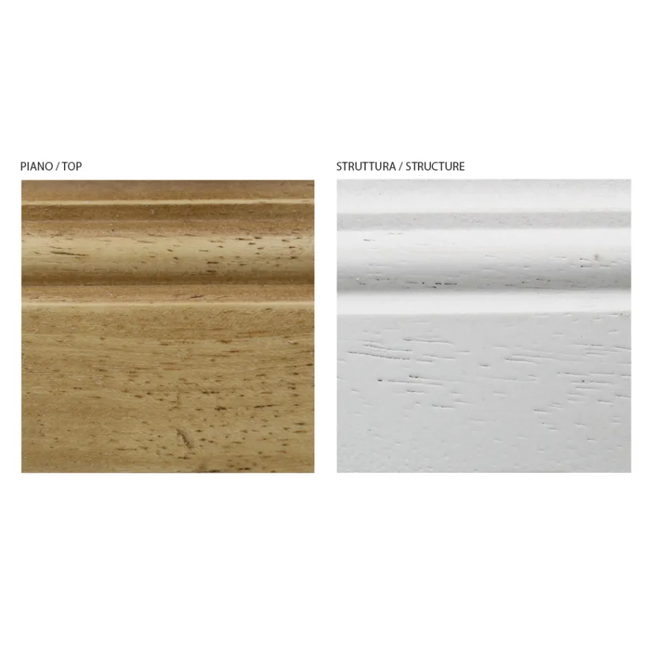 Skrin i fineret træ og forskellige finisher lavet i Italien - Hermod Viadurini