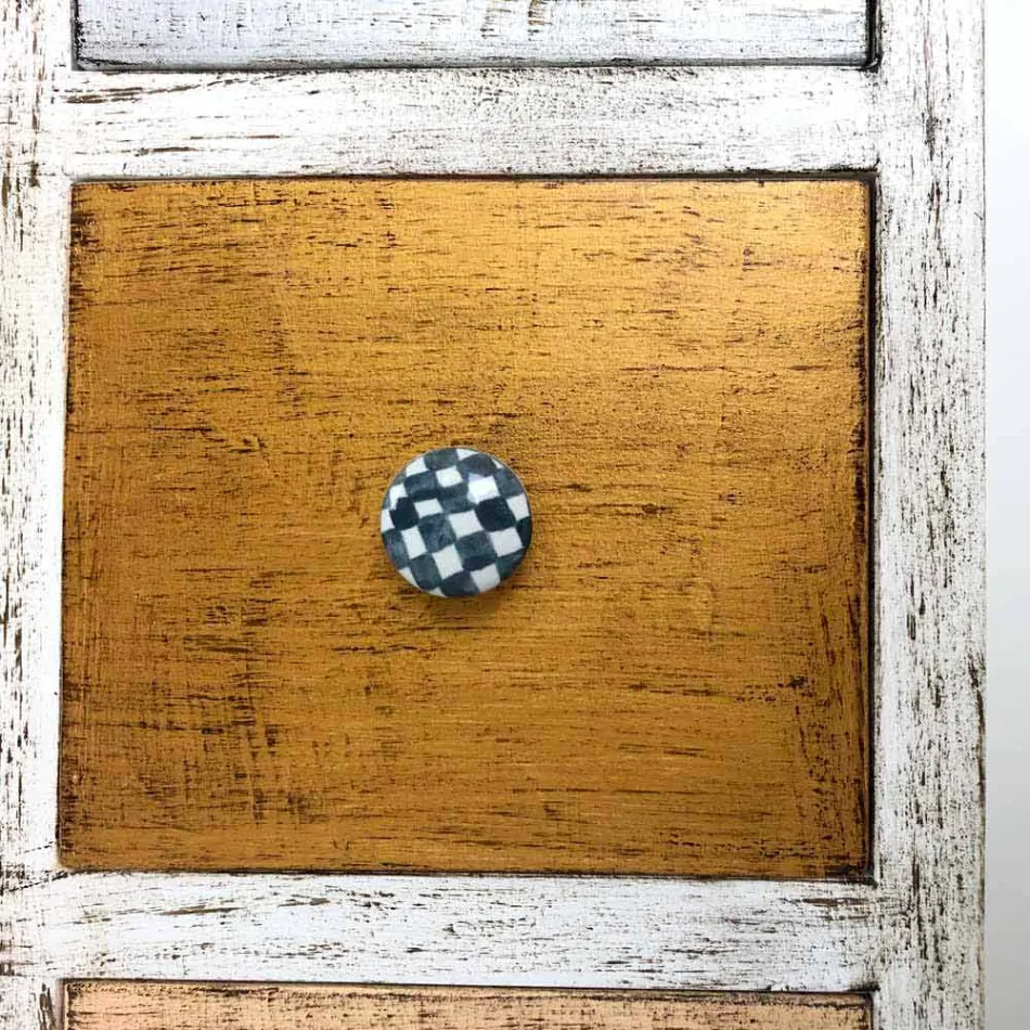 Håndværker kommode i massivt træ med 9 skuffer lavet i Italien - Pierrot Viadurini