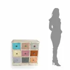 Håndværker kommode i massivt træ med 9 skuffer lavet i Italien - Pierrot Viadurini