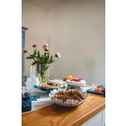 Midtstykke med blomster i mudjern, hvid eller blå - Marken Viadurini