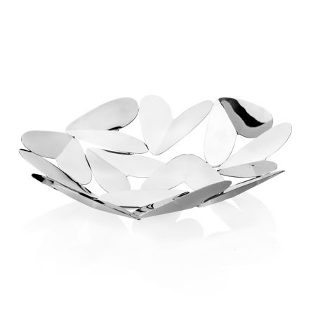Elegant design midtpunkt med sølvmetalhjerter fremstillet i Italien - Arlan Viadurini