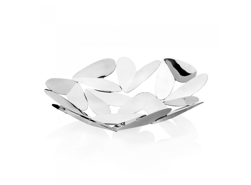 Elegant design midtpunkt med sølvmetalhjerter fremstillet i Italien - Arlan Viadurini