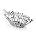 Sølvmetaldesign i centrum med luksusblomsterdekorationer - Megghy Viadurini