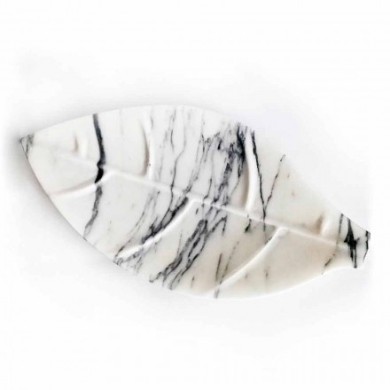 Midtpunkt i Arabescato marmor med bladform fremstillet i Italien - Treviso Viadurini