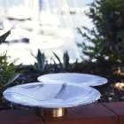 Midtpunkt i Brezza della Versilia marmor og metal fremstillet i Italien - Amabile Viadurini