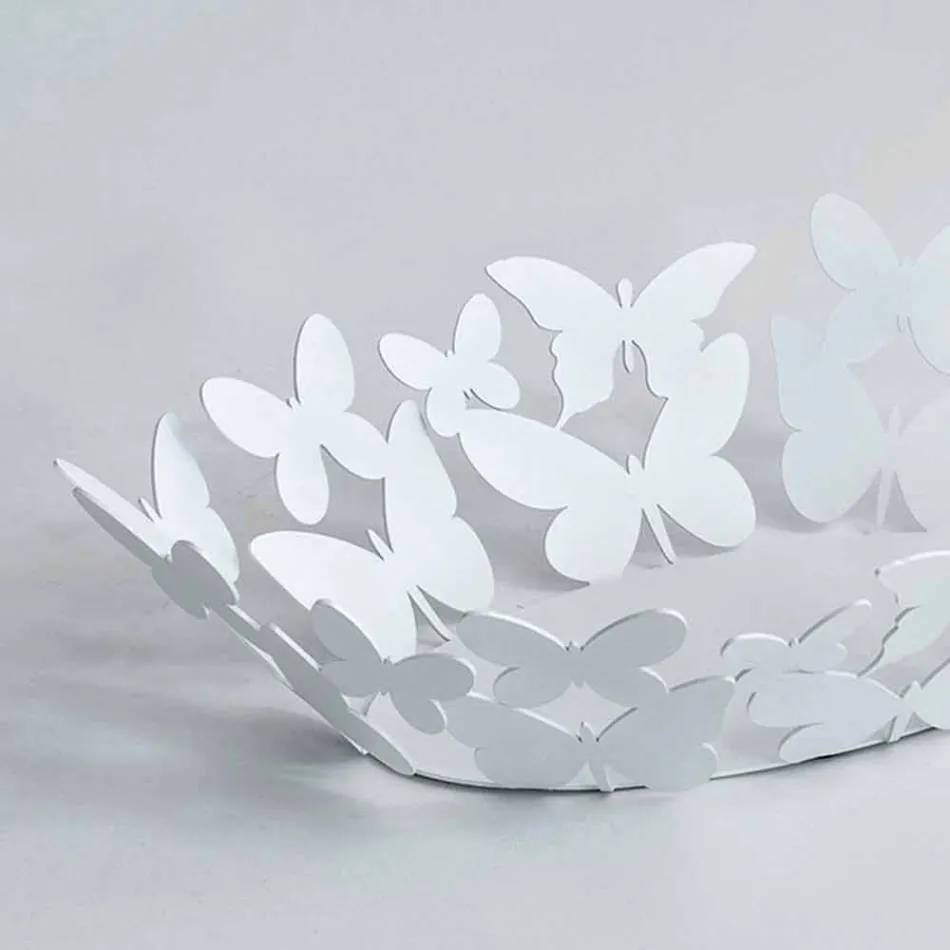 Moderne oval midterstykke i hvidt eller beige jern fremstillet i Italien - Leiden Viadurini