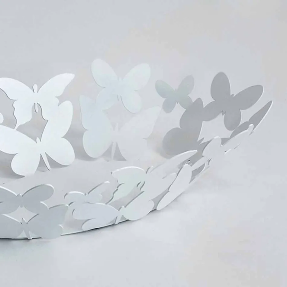 Moderne oval midterstykke i hvidt eller beige jern fremstillet i Italien - Leiden Viadurini