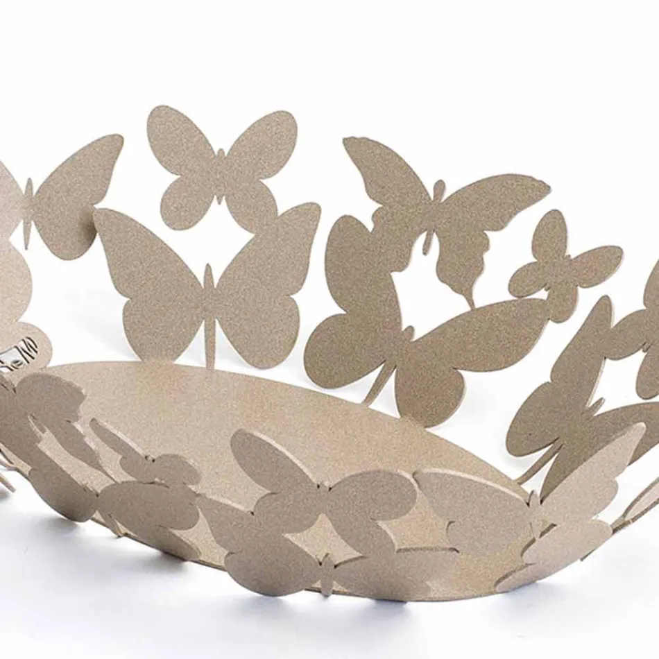 Moderne oval midterstykke i hvidt eller beige jern fremstillet i Italien - Leiden Viadurini