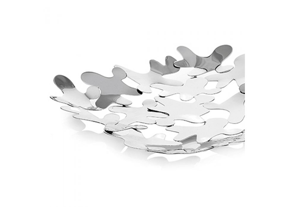 Firkantet midtpunkt Moderne design dekoreret sølvmetal - Cordoba Viadurini
