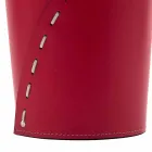 Læder papirkurv til Servus kontor, håndlavet i Italien Viadurini