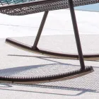 Udendørs gyngechaiselong i galvaniseret metal Fremstillet i Italien - Vikas Viadurini