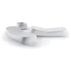 Design udendørs chaiselong i hvid polyethylen Fremstillet i Italien - Ervin Viadurini